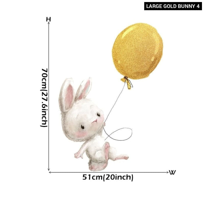 Colourful Balloons with Bunnies Wall Stickers for Kids Room