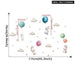 Colourful Balloons with Bunnies Wall Stickers for Kids Room