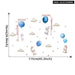 Colourful Balloons with Bunnies Wall Stickers for Kids Room