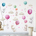 Colourful Balloons with Bunnies Wall Stickers for Kids Room