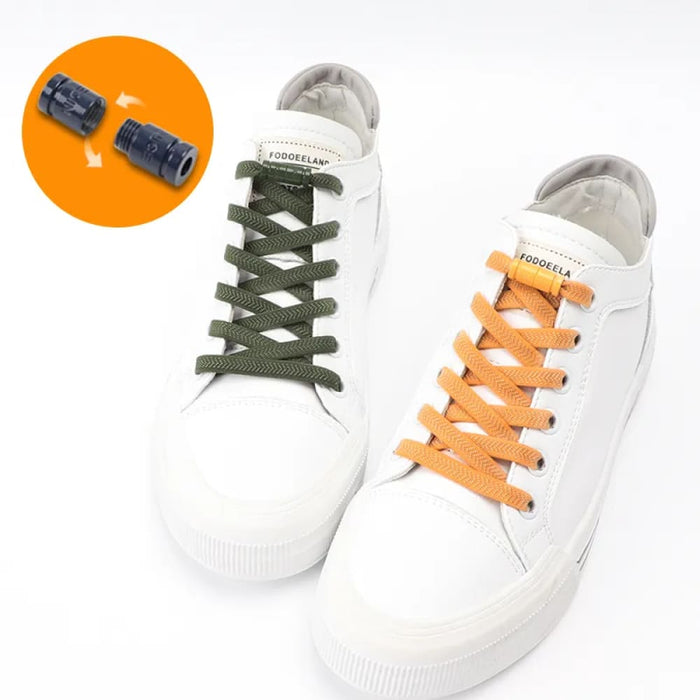 Colourful Capsule Lock Without Ties Elastic Sneakers Shoe