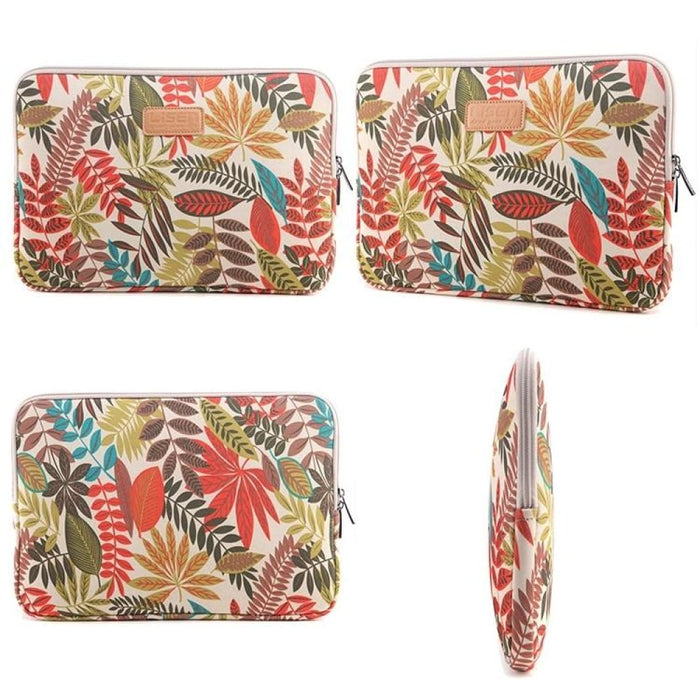 Colourful Leaves Zipper Briefcase Carrying Bag For Macbook