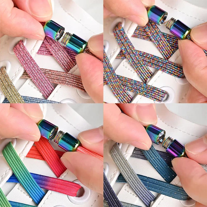 Colourful no Tie Shoelaces with Buckle