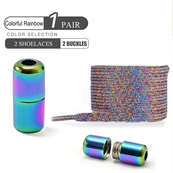 Colourful no Tie Shoelaces with Buckle