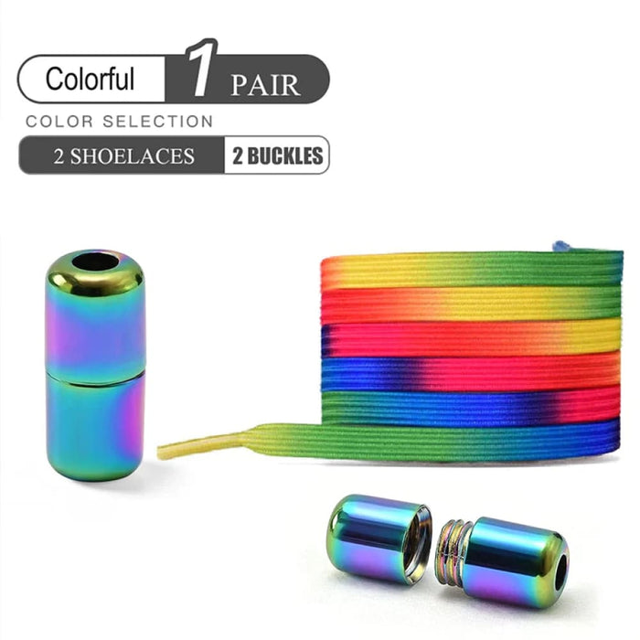 Colourful no Tie Shoelaces with Buckle