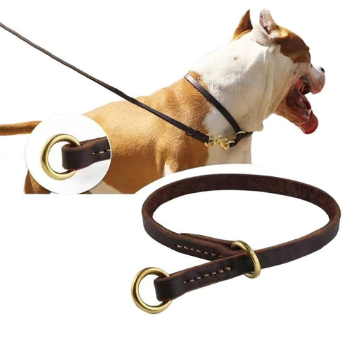 Comfortable Real Leather Adjustable Dog Collar