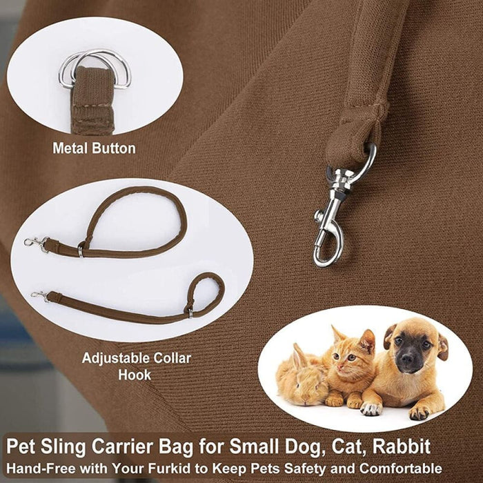 Comfortable Wide Shoulder Strap Secure Hook Pet Carrier