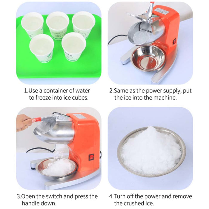 2x Commercial Electric Ice Shaver Crusher Slicer Machine