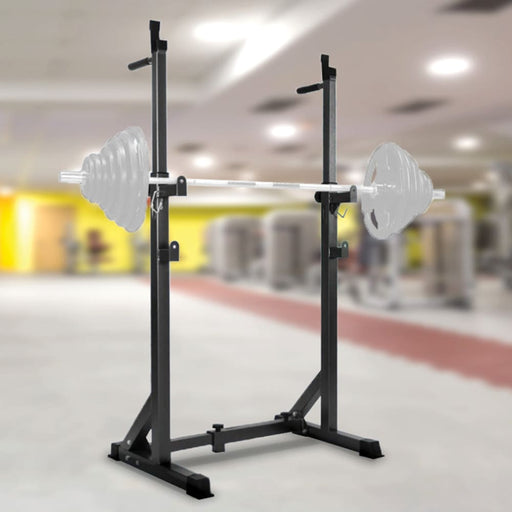 Commercial Squat Rack Adjustable Pair Fitness Exercise