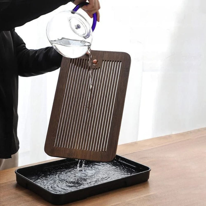 Compact Bamboo Tea Tray for Kung Fu Set