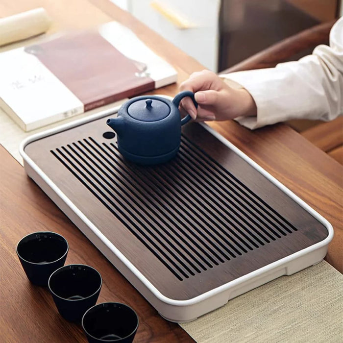 Compact Bamboo Tea Tray For Kung Fu Set