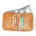 Compact Rfid Blocking Leather Coin Purse For Women