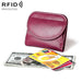Compact Rfid Blocking Leather Coin Purse For Women