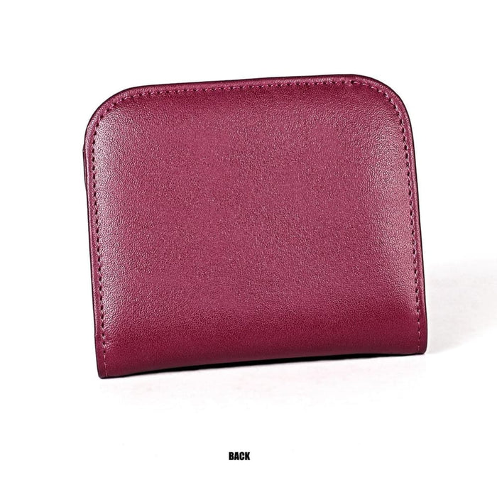 Compact Rfid Blocking Leather Coin Purse For Women