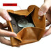 Compact Rfid Blocking Leather Coin Purse For Women