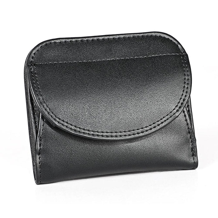 Compact Rfid Blocking Leather Coin Purse For Women