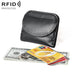 Compact Rfid Blocking Leather Coin Purse For Women
