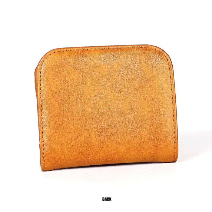 Compact Rfid Blocking Leather Coin Purse For Women