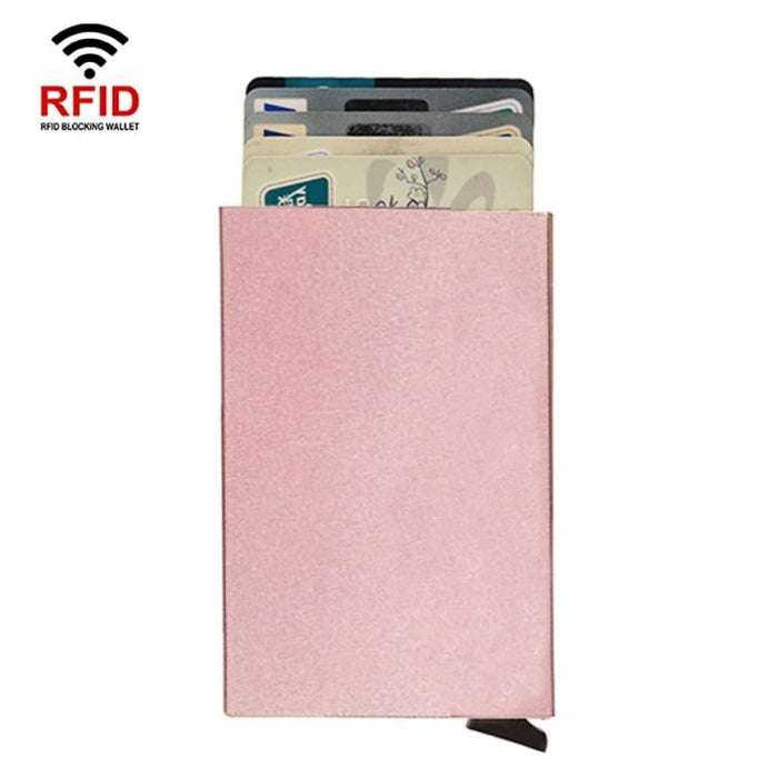 Compact Rfid Metal Card Holder Wallet
