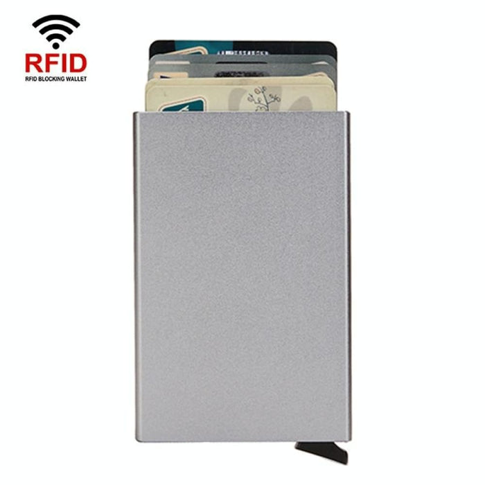 Compact Rfid Metal Card Holder Wallet