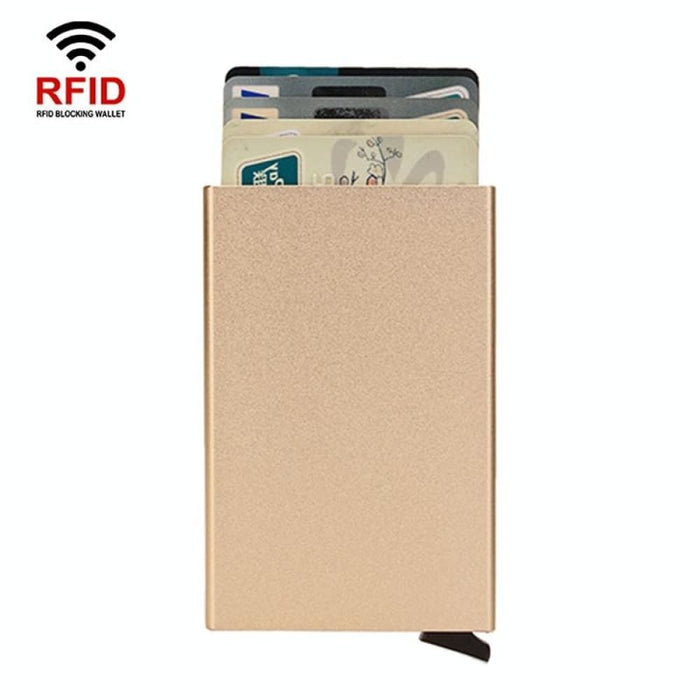 Compact Rfid Metal Card Holder Wallet