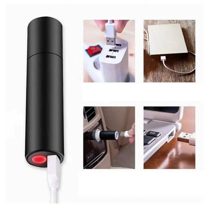 Compact Usb Rechargeable Zoom Flashlight