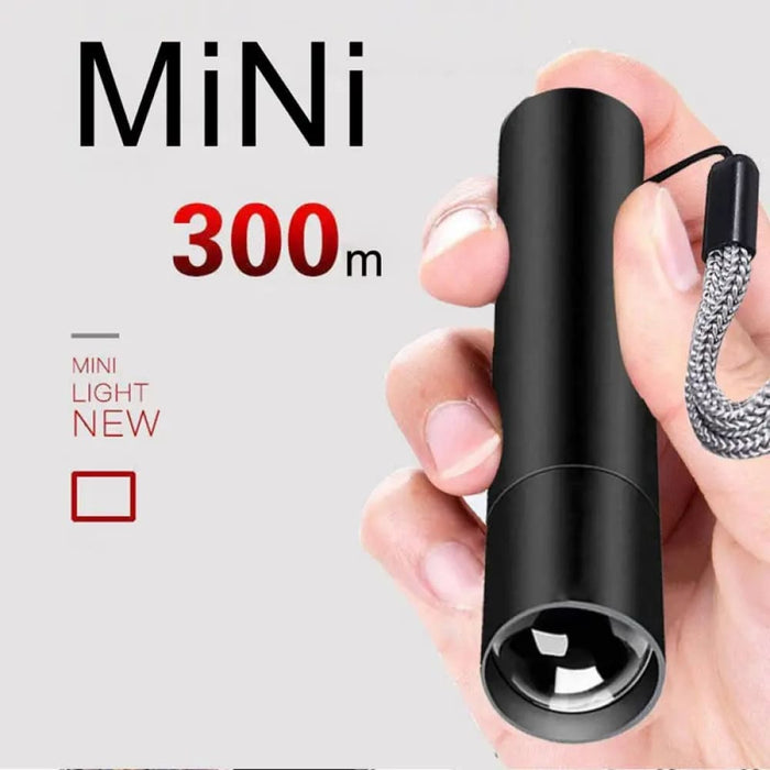 Compact Usb Rechargeable Zoom Flashlight