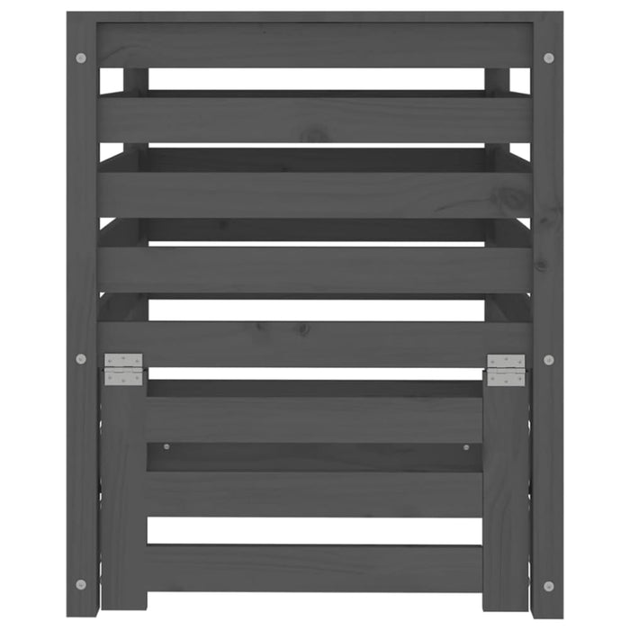 Composter Grey 63.5x63.5x77.5 Cm Solid Wood Pine Nxtnob