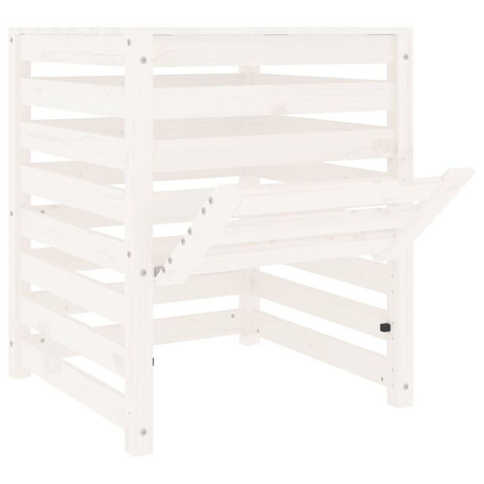 Composter White 63.5x63.5x77.5 Cm Solid Wood Pine Nxtnbk