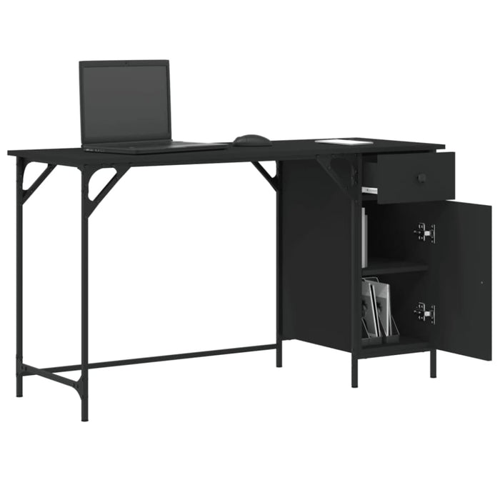 Computer Desk Black 131x48x75 Cm Engineered Wood Ntlxon