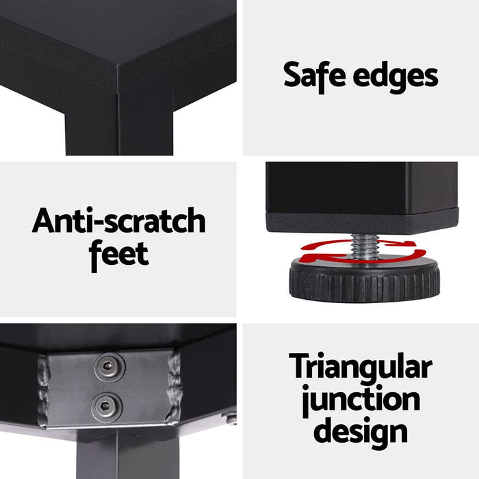 Computer Desk Home Office Study Table Black 120cm