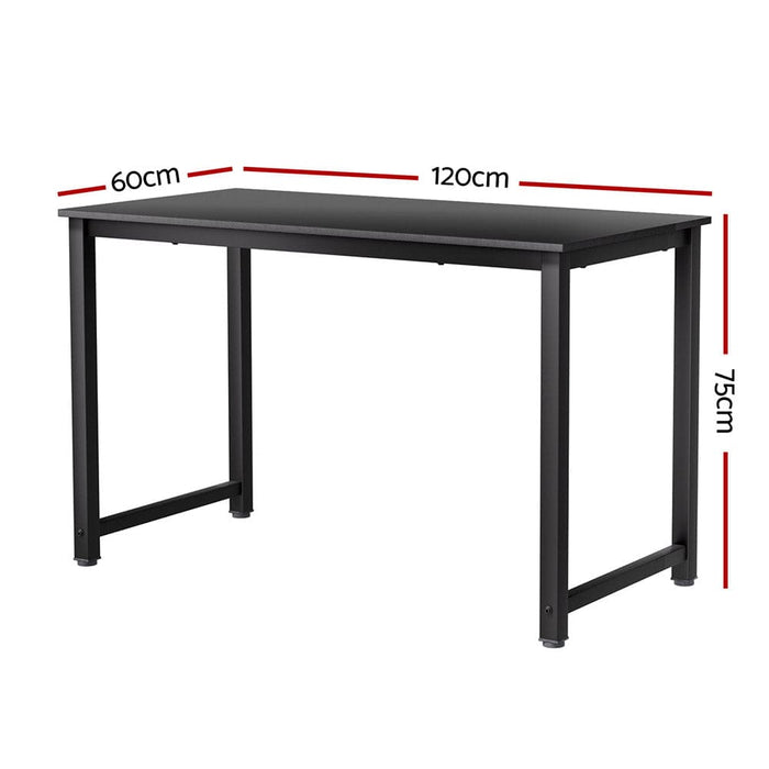 Computer Desk Home Office Study Table Black 120cm