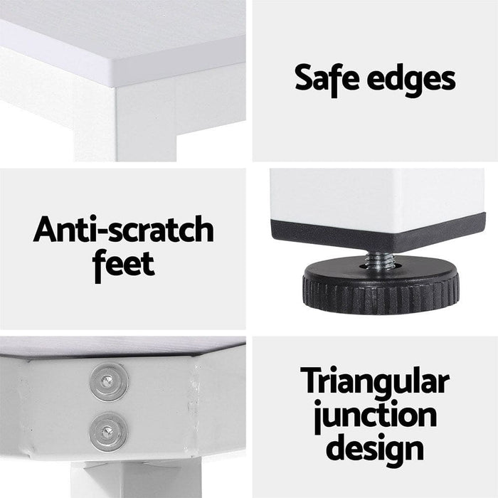 Computer Desk Home Office Study Table White 120cm