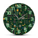Computer Electronic Chip Circuit Board Geeky Wall Clock