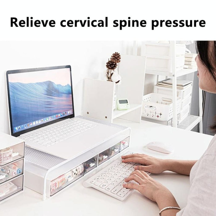 Computer Monitor Elevated Bracket Desk Wrought Iron Rack