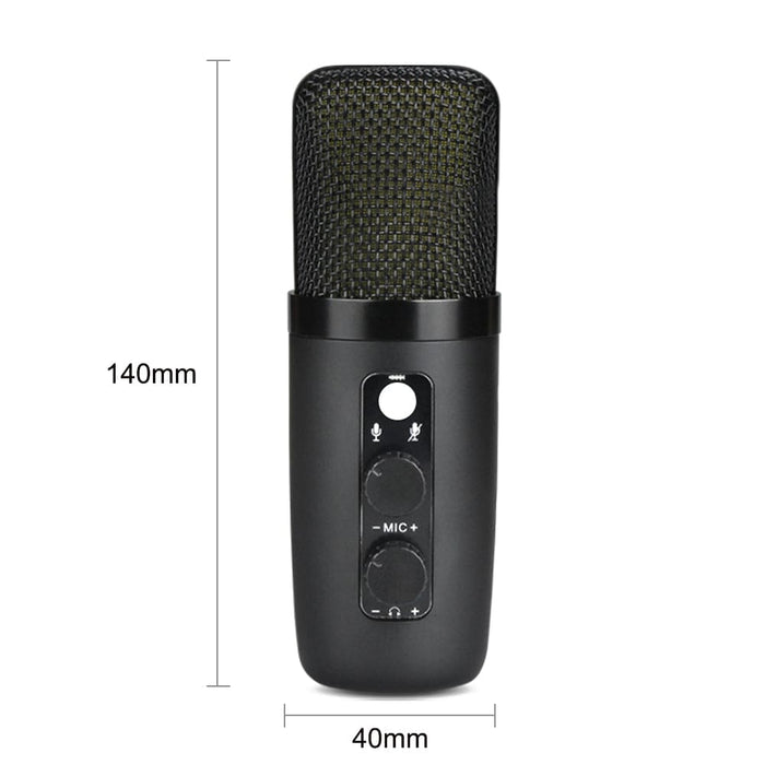 Vibe Geeks Usb Condenser Microphone Set with Rgb Lighting