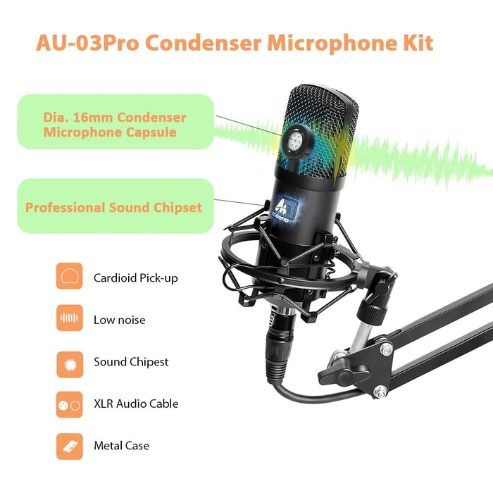 Xlr Condenser Microphone Professional Studio Cardioid