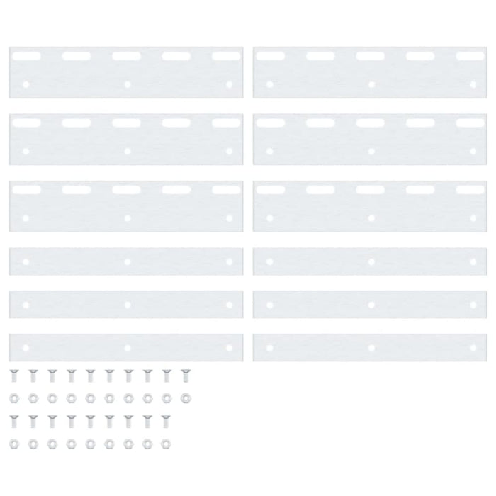 Connecting Plates 6 Pcs Silver 20 Cm Stainless Steel Optnil