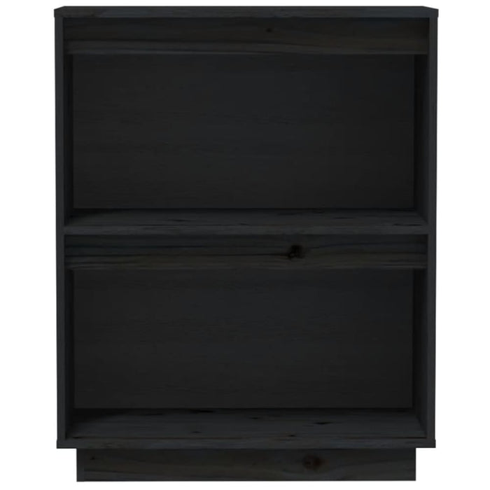 Console Cabinet Black 60x34x75 Cm Solid Wood Pine Notnxt