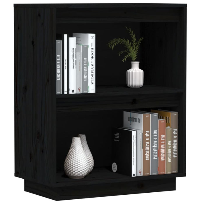 Console Cabinet Black 60x34x75 Cm Solid Wood Pine Notnxt