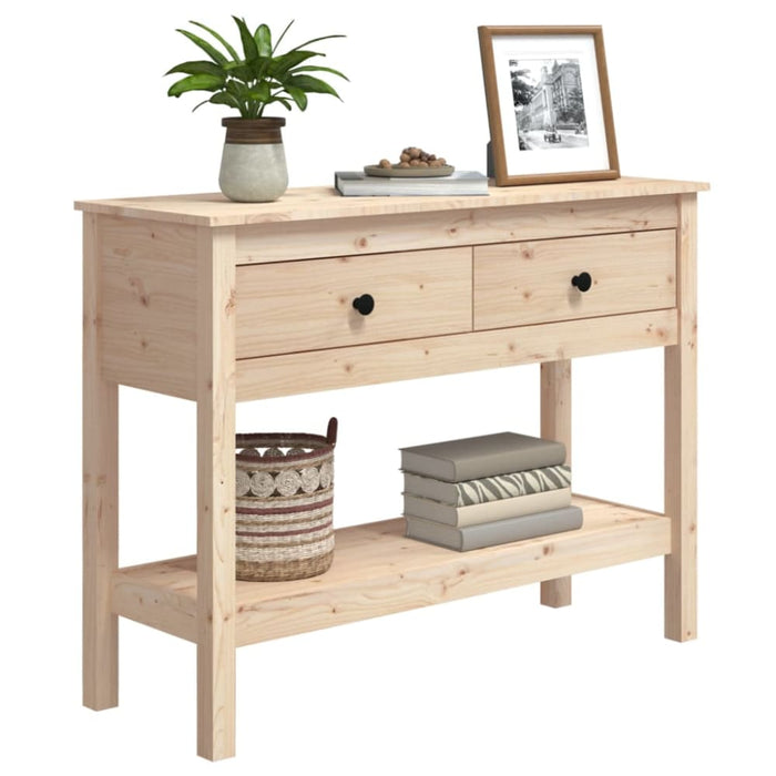 Console Table 100x35x75 Cm Solid Wood Pine Noalxa