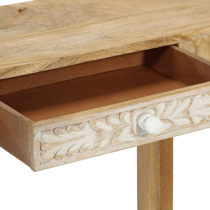 Console Table 110x30x75 Cm Solid Bleached Wood Mango Tpoloi