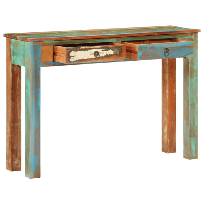 Console Table 110x30x75 Cm Solid Wood Reclaimed Tpxino
