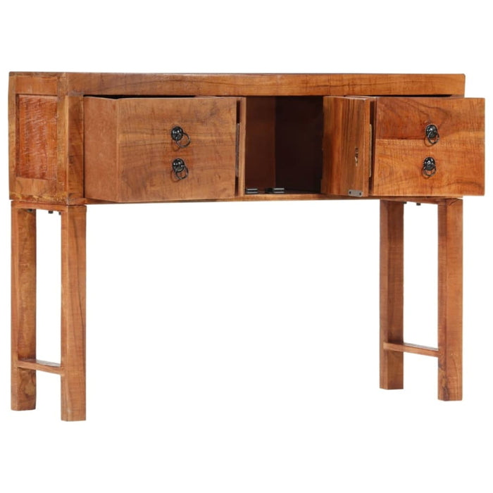 Console Table 120x32x80 Cm Solid Rough Wood Acacia Tpxblp