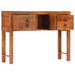 Console Table 120x32x80 Cm Solid Rough Wood Acacia Tpxblp