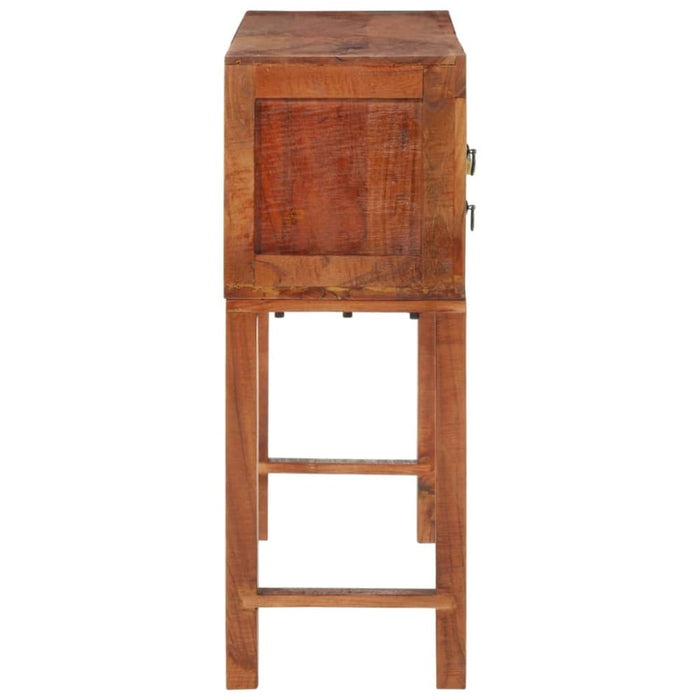 Console Table 120x32x80 Cm Solid Rough Wood Acacia Tpxblp