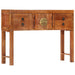 Console Table 120x32x80 Cm Solid Rough Wood Acacia Tpxblp