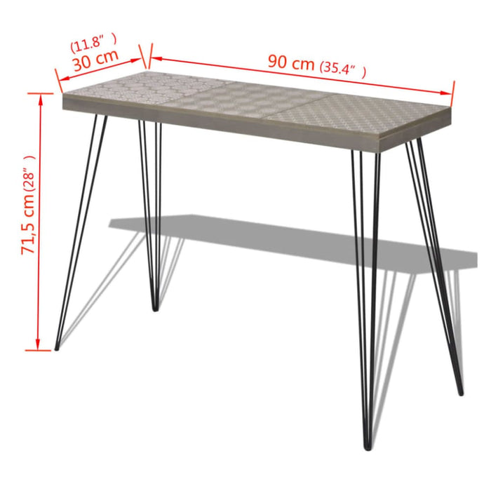 Console Table 90x30x71.5 Cm Grey Xatabo