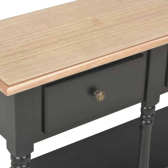 Console Table Black 110x30x76cm Engineered Wood Tpatxi
