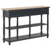 Console Table Black 110x30x76cm Engineered Wood Tpatxi
